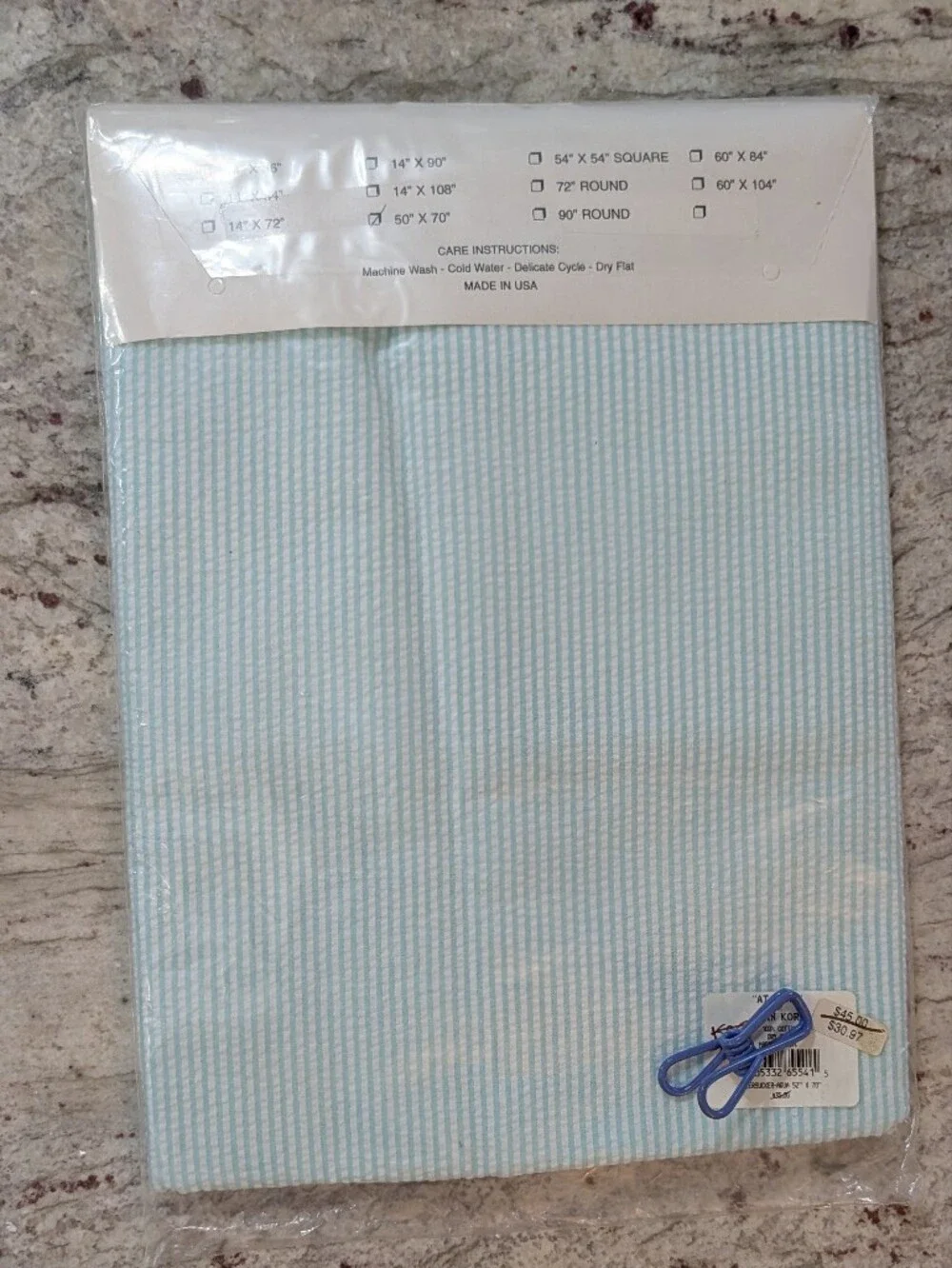 Vintage At Home With Joan Kors  Seersucker Tablecloth 50